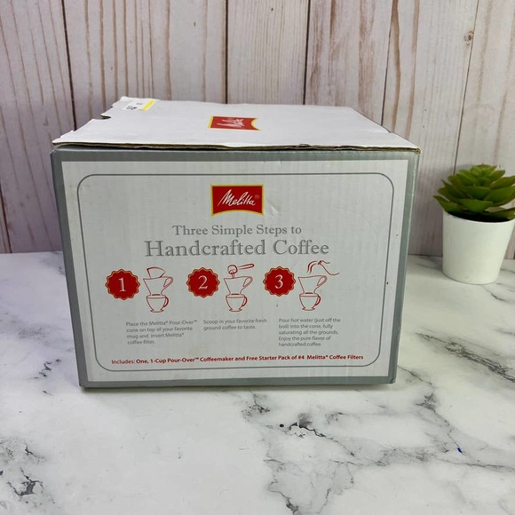 Melitta 1 Cup Coffee Pour Over Signature Series Porcelain White - Picture 2 of 6